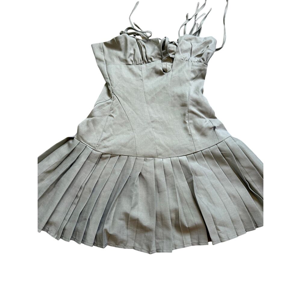 Peppermayo Exclusive Love Seeker Corset Mini Dress Sage NWT Tie-Up Straps